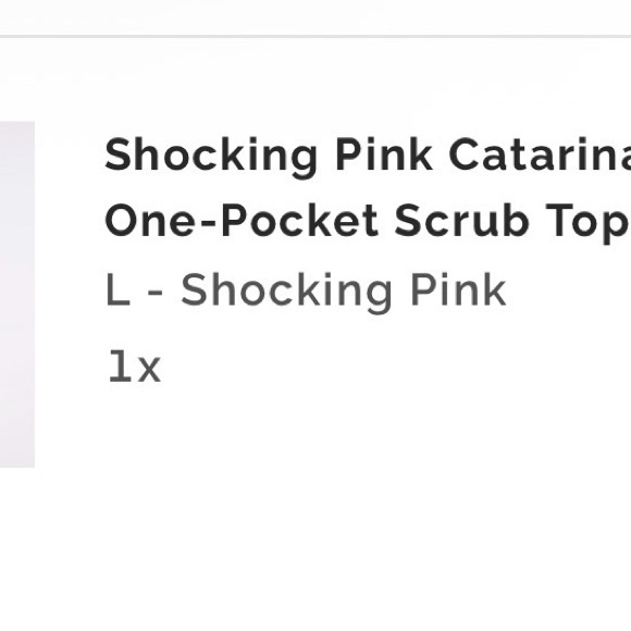 Shocking Pink Catarina One-Pocket Scrub Top™ & Zamora Jogger Scrub Pants - Picture 4 of 5
